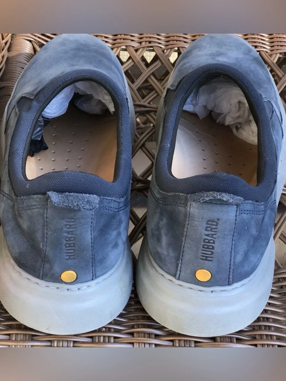 Samuel Hubbard Flight Slip On Blue Nubuck Leather Casual Sneakers 11M